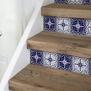 10 Streifen von Stair Riser - mexikanischer, wiederablösbarer Aufkleber schälen und aufkleben, Treppendekor, Treppenhaus Aufkleber Abnehmbare Stern Riser S#7