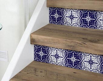 10 strips of Stair Riser - mexican, removable sticker peel & stick, Staircase decor, Staircase decals | removable Star riser decals S#7