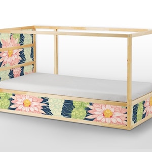 IKEA KURA BED removable stickers Cacti and Flowers, Ikea nursery decals, Furniture stickers, Furniture decals set, Kids decor, K#40