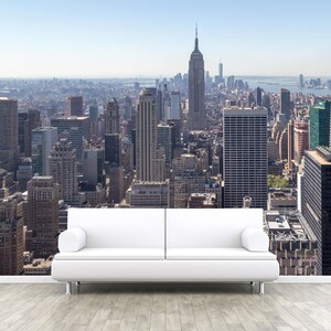 Ansicht von Manhattan in New York selbstklebend, schälen und aufkleben, 3D Foto, realistisches Wandbild, Tapete, Wandbild, wieder ablösbare Wandtapete W#10