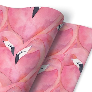 Flamingos Furniture Veneer, Self Adhesive, Waterproof Sticker, Furniture Sticker, Self Adhesive Foil, Furniture Decals