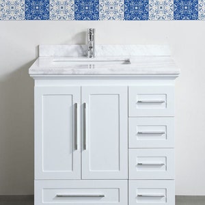 Portugese- Tile Decals, Tile Stickers, Portugese Traditional Tiles, Tiles for Kitchen, Kitchen Backsplash, PACK OF 24 T#7