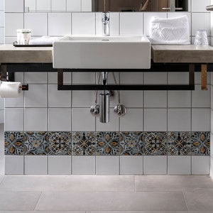 Retro italian, Tile Decals, Tile Stickers, Traditional Tiles, Tiles for Kitchen, Kitchen Backsplash - PACK OF 24 T#48