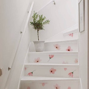 10 Streifen von Stair Riser - fallende Blumen, ablösbare abziehbilder, rückstandsaufkleber, rückstandsaufkleber, rückstandsaufkleber, abziehbilder s#14