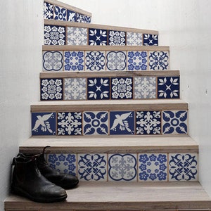 10 Streifen von Stair Riser - portugiesisch, wieder ablösbare abziehbilder, treppen aufkleber, ablösbare dekorationen und rückstandsbilder S#29