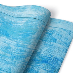Azure Wood Furniture Veneer, Self Adhesive, Waterproof Sticker, Furniture Sticker, Self Adhesive Foil, Furniture Decals