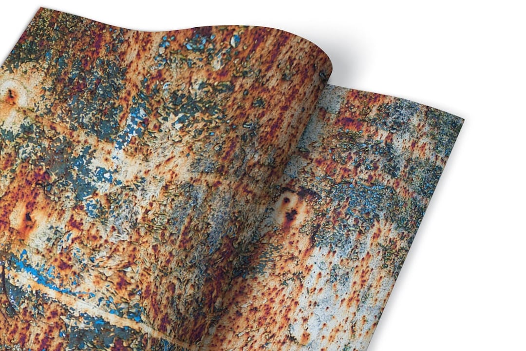 Rust Pattern Decal Retro Rust Metal Furniture Veneer, Self Adhesive, Waterproof Sticker ...