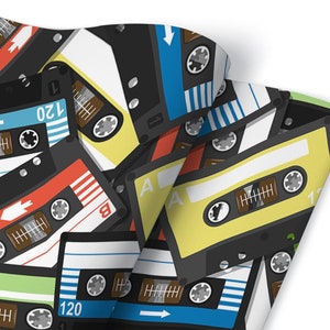 Old Cassettes Furniture Veneer, Self Adhesive, Waterproof Sticker, Furniture Sticker, Self Adhesive Foil, Furniture Decals