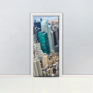 Manhattan Türbild Selbstklebendes Türpapier, selbstklebendes Türpapier, selbstklebendes Türbild, New York City Skyline, Amerika, Skyline, USA, D#116