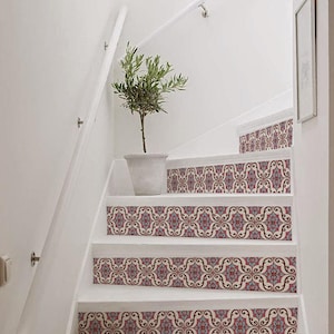 10 marokkanische Stair Riser Streifen, rückstandsfrei abziehbar, abziehbar, selbstklebend, Treppendekor, S#33
