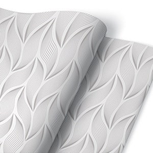 Geometric Leaves Furniture Veneer, Self Adhesive, Waterproof Sticker, Furniture Sticker, Self Adhesive Foil, Furniture Decals