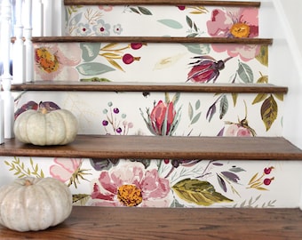 10 Streifen von Retro Feldblumen, rückstandsfrei abziehbare Sterne, abziehbares Klebeband, S#45