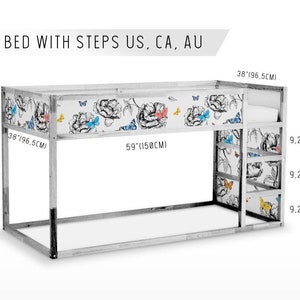 IKEA KURA BED removable stickers butterfly, Ikea nursery decals, Furniture stickers, Furniture decals set, Kids decor, K#33