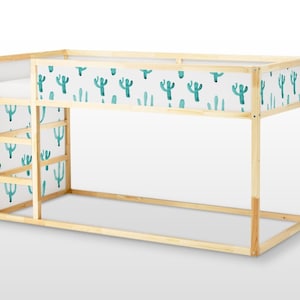 IKEA KURA BED removable stickers green cacti, Ikea nursery decals, Furniture stickers, Furniture decals set, Kids decor, K#29