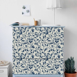 IKEA MALM dresser elegant pattern , Removable Ikea decals, Furniture stickers, Furniture decals set, nursery decor, M#11