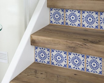 10 Streifen marokkanische Treppen, wieder ablösbar aufkleben, Treppendekor, S#15