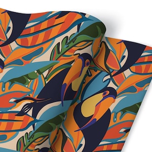 Toucan Furniture Veneer, Self Adhesive, Waterproof Sticker, Furniture Sticker, Self Adhesive Foil, Furniture Decals