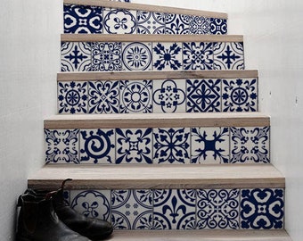 10 Streifen von Marokkanisch, Stair Riser - 3D, dekoratives Design, Treppendekor, abziehbares Klebeband Abnehmbare Stern Riser S#9