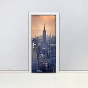 Empire State Türbild Selbstklebende Türfolie, Türaufkleber New York, Manhattan, USA, D#68, selbstklebende Türfolie, selbstklebendes Wandbild