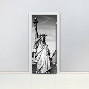 Statue of Liberty Türbild Selbstklebende Türfolie, abnehmbare Türfolie, Aufkleber Tür, New York, Manhattan, D#59