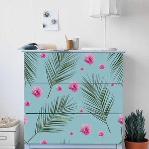 IKEA MALM dresser Hawaii flowers , Removable Ikea decals, Furniture stickers, Furniture decals set, nursery decor, M#30