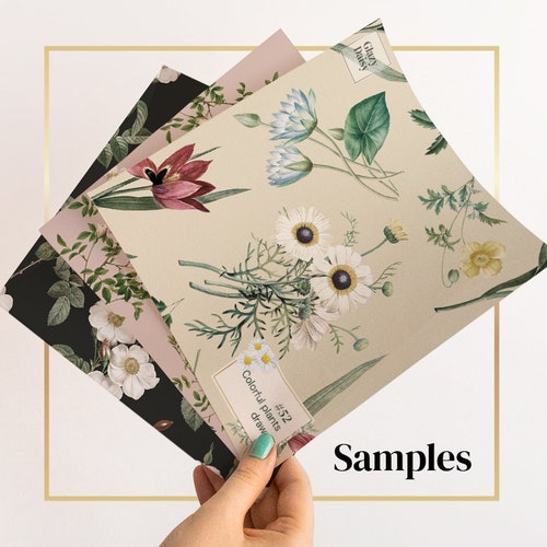 SAMPLE of Japanese PRINTS WALLPAPER Removable Etsy