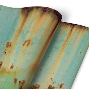 Old Rusted Sheet Metal Furniture Veneer, Self Adhesive, Waterproof Sticker, Furniture Sticker, Self Adhesive Foil, Furniture Decals