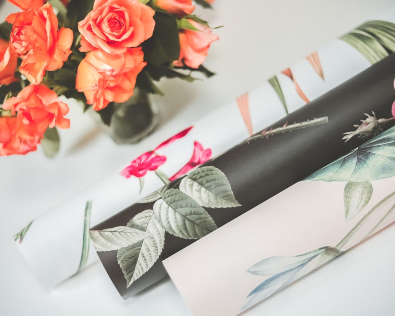 SAMPLE of japanese PRINTS WALLPAPER removable Etsy