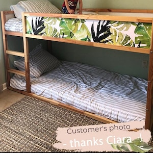 IKEA KURA BED removable stickers tropical leaves, Ikea nursery decals, Furniture stickers, Furniture decals set, Kids decor, K#24