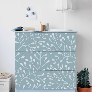 IKEA MALM dresser branch pattern , Removable Ikea decals, Furniture stickers, Furniture decals set, nursery decor, M#7
