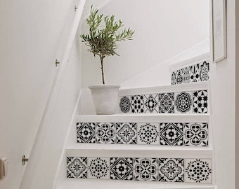 10 Streifen von Stair Riser - Abziehbilder, wieder ablösbar, aufkleben, abziehen, aufkleben, Treppendekor, S#23