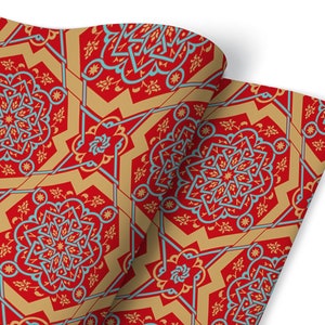 Arabic Floral Pattern Furniture Veneer, Self Adhesive, Waterproof Sticker, Furniture Sticker, Self Adhesive Foil, Furniture Decals