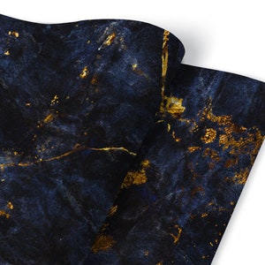 Blue Marble Furniture Veneer, Self Adhesive, Waterproof Sticker, Furniture Sticker, Self Adhesive Foil, Furniture Decals