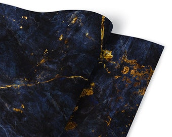 Blauer Marmor Möbelfurnier, Selbstklebende, Wasserdichte Möbel Aufkleber, Möbel Aufkleber, Möbel Abziehbilder
