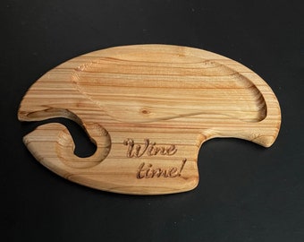 Rustic Snack Tray and Wine Holder Files (c2d and SVG)
