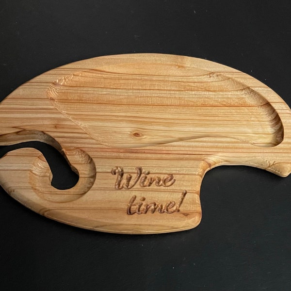 Rustic Snack Tray and Wine Holder Files (c2d and SVG)