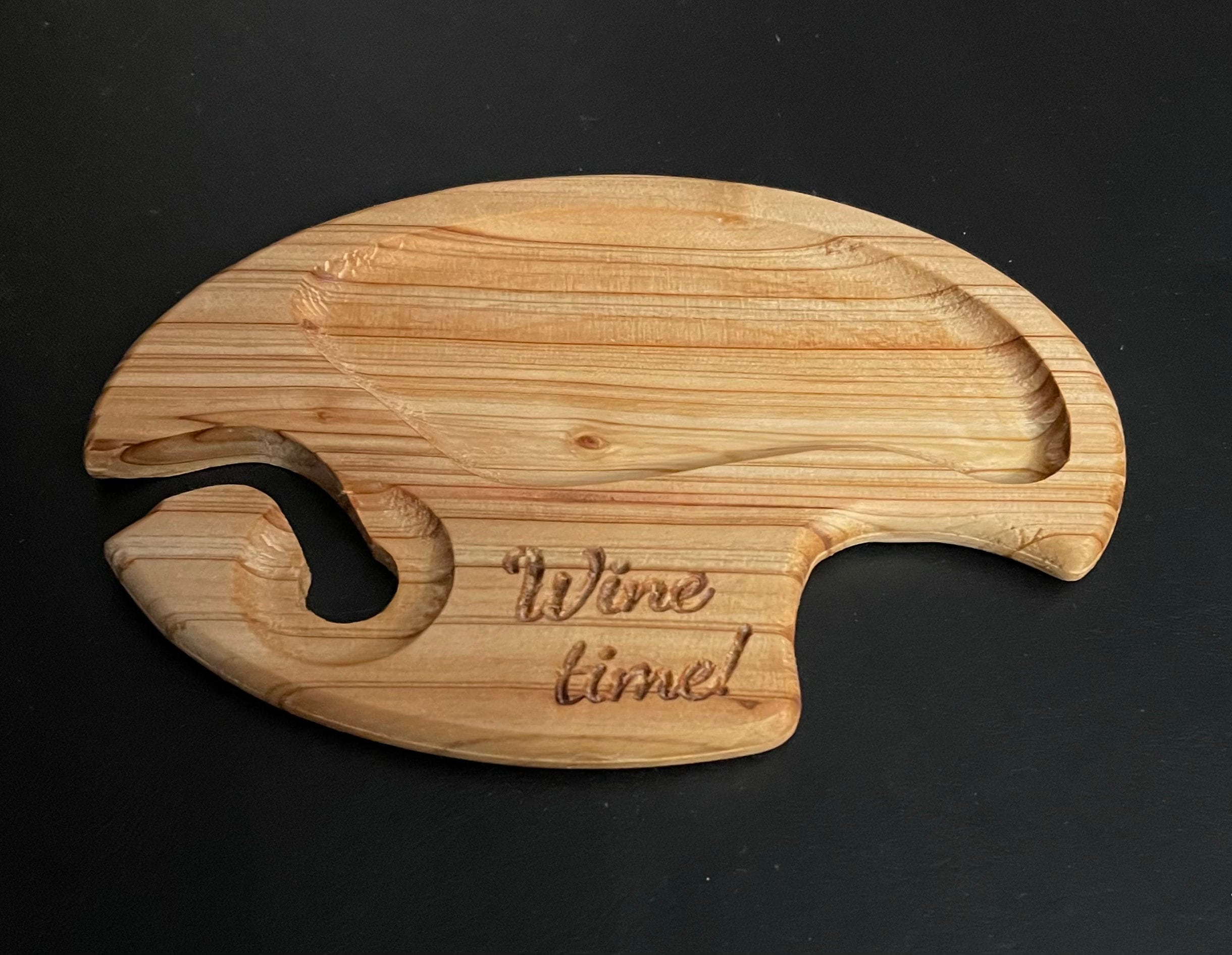 Rustic Snack Tray and Wine Holder Files (c2d and SVG)