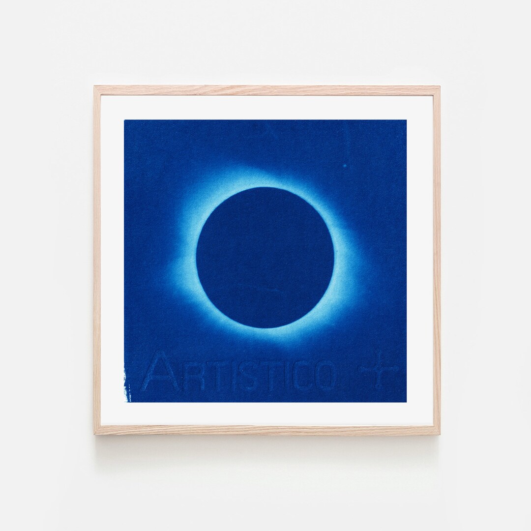 Cyanotype Wall Art Eclipse Print Fine Art Photography Etsy