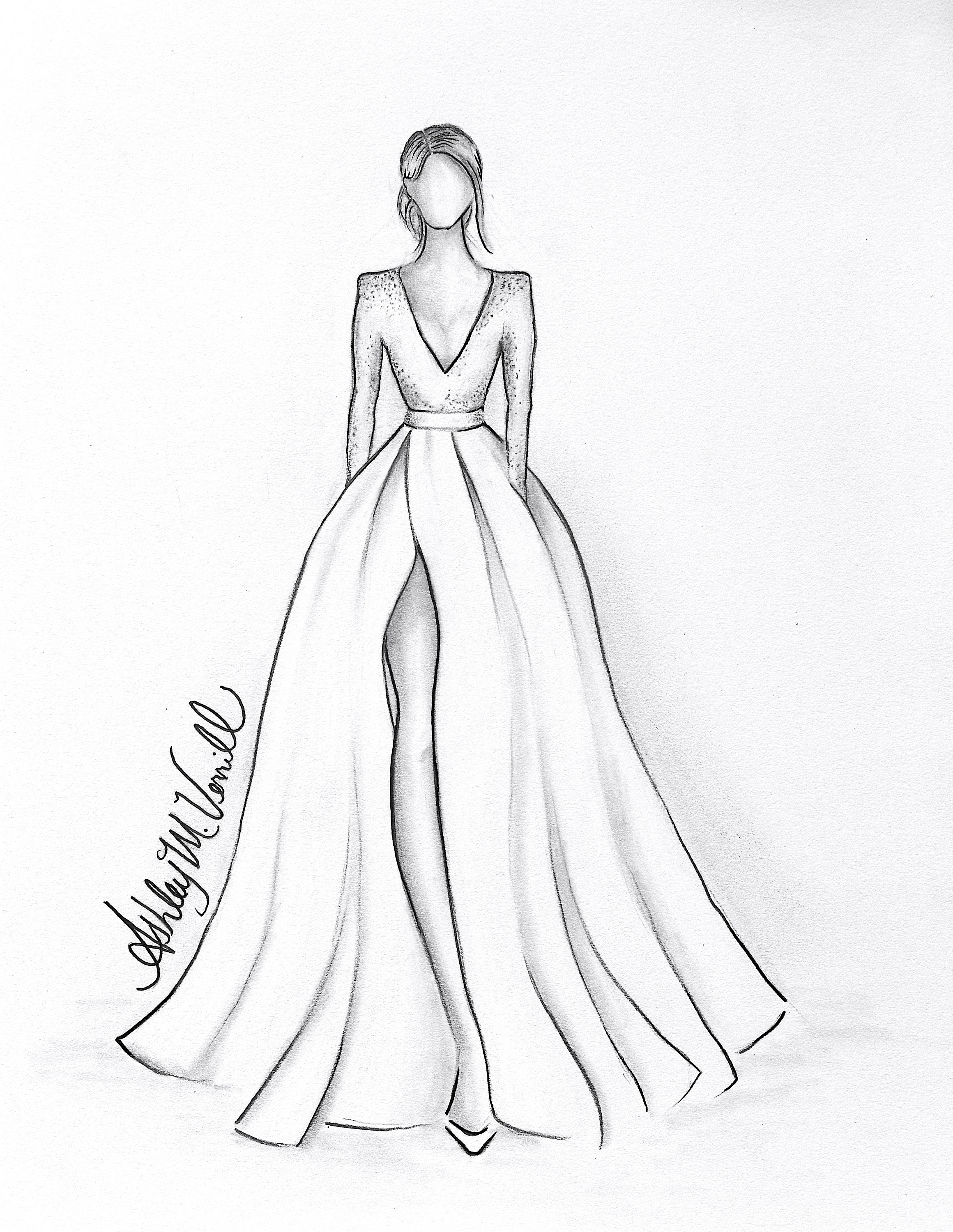 Fashion Illustration. Wedding Painting. Fashion Art.gifts for Her.wedding  Gown.bride Gift.wedding Dress.haute Couture.gift for Girl.bridal. -   Sweden