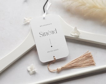 Personalised Wedding Hanger Tags Card with Tassel