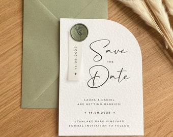 x 25 & envelopes. cards Save The Date/Evening magnetic Tags