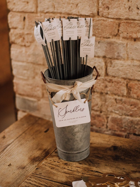 超激安即納 Wedding Sparklers Holder Rustic Wedding Large Sparkler Bucket