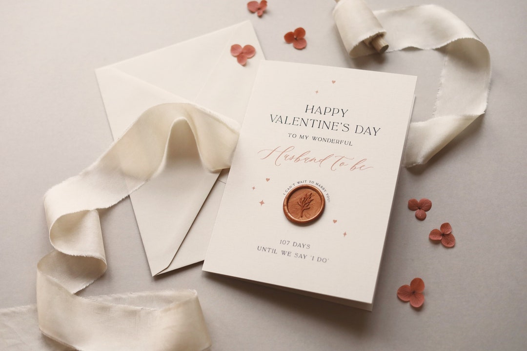 Personalised Valentines Day Card for Husband to Be Fiancé Love Card ...