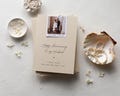 Personalised Wedding Anniversary Card with Mini Photo & Gold Paperclip