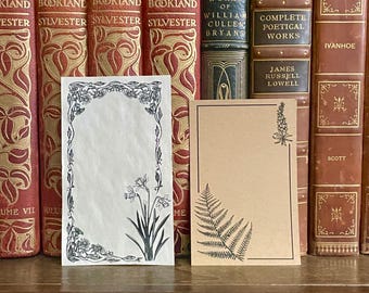 Cottagecore Stamped Note Cards Stationery Pack Bundle for Penpal Snail Mail Letters Bullet Journal Vintage Botanical Aesthetic