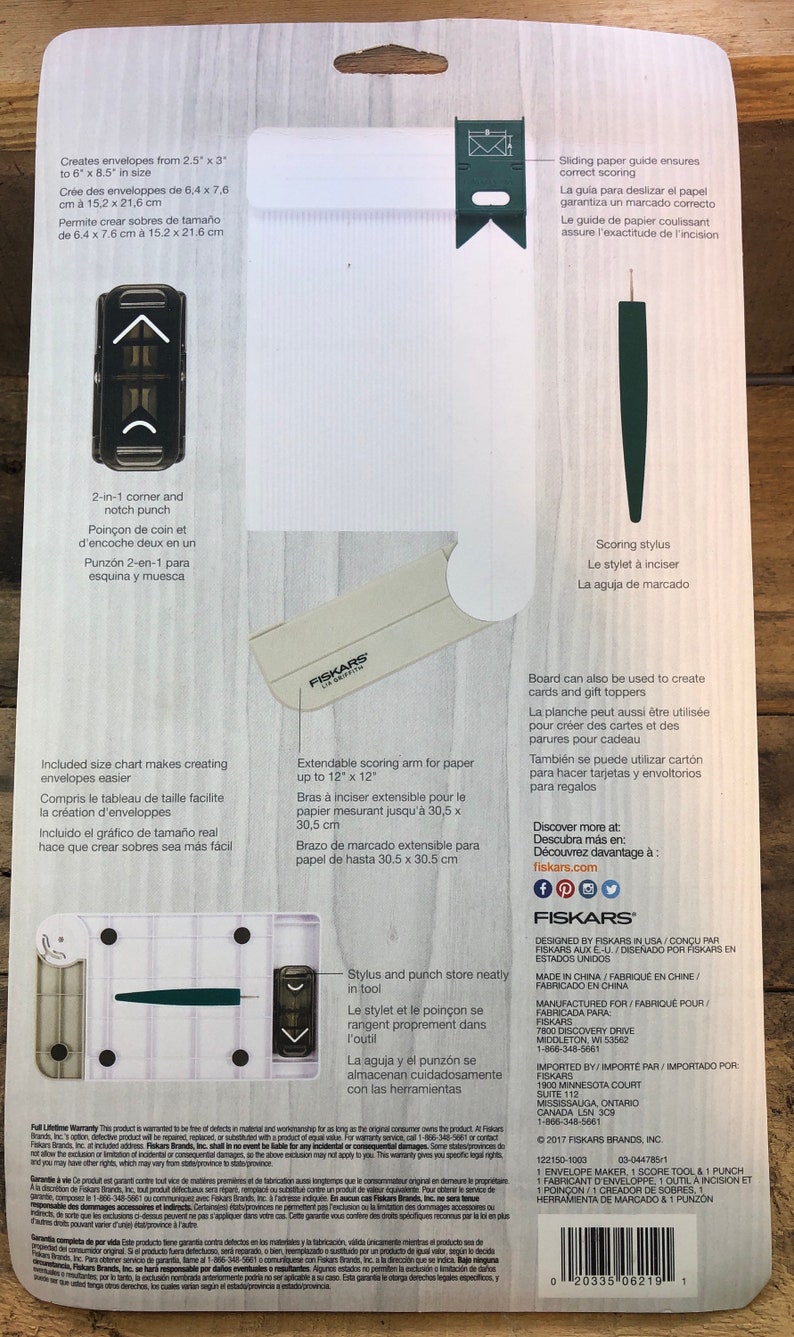 Fiskars Envelope Maker Create Your Own Envelopes Etsy