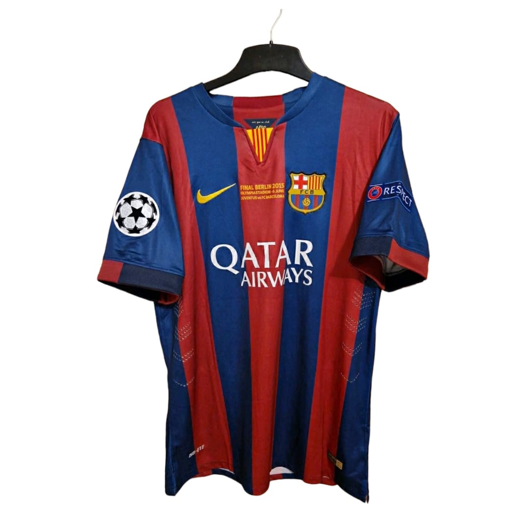 Barcelona Home 14 15 Champions League Final Jersey Retro Etsy Barcelona Home 14 15 Champions League Final Jersey Retro Etsy