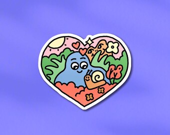 Snail Appreciation Sticker, Whimsical Character, Die Cut Glossy Sticker, Laptop, Journal, Water Bottle, Kindle