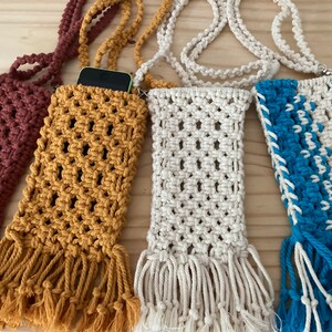 Macrame side bag/ phone holder