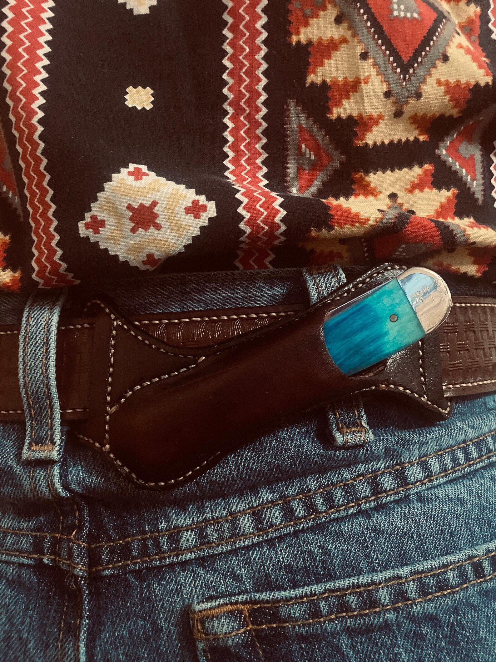 Pancake Knife Sheath Leather Kit Folding Knife Holder DIY Etsy